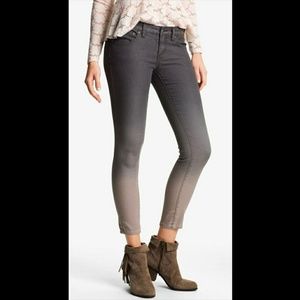 Free People ombre skinny cropped jeans